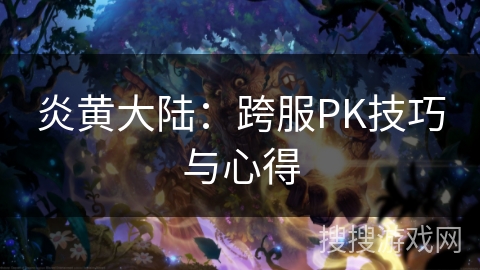 炎黄大陆：跨服PK技巧与心得