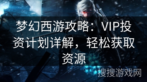 梦幻西游攻略：VIP投资计划详解，轻松获取资源