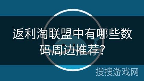 返利淘联盟中有哪些数码周边推荐? 返利淘联盟中有哪些数码周边推荐?