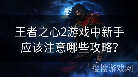 王者之心2游戏中新手应该注意哪些攻略？