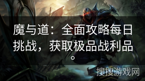 魔与道：全面攻略每日挑战，获取极品战利品。