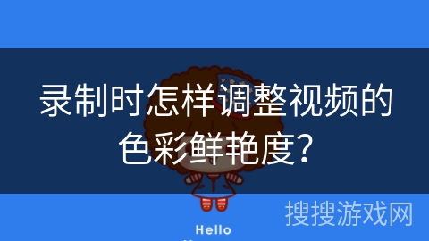 录制时怎样调整视频的色彩鲜艳度？