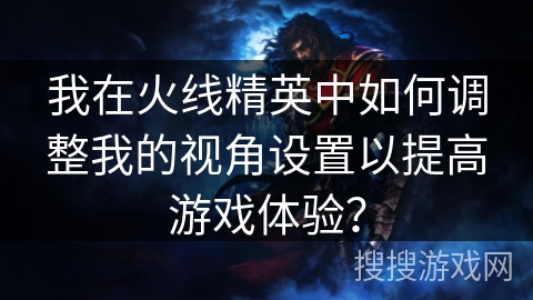 我在火线精英中如何调整我的视角设置以提高游戏体验？