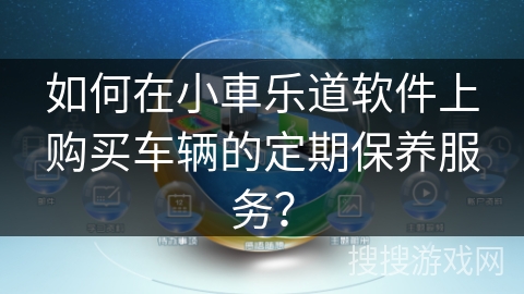 如何在小車乐道软件上购买车辆的定期保养服务？