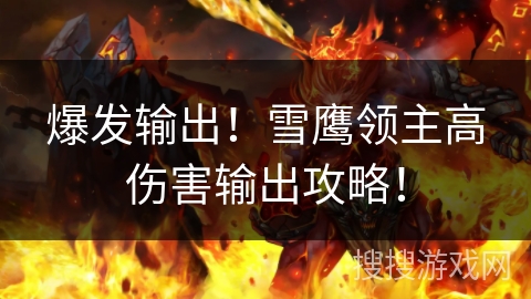 爆发输出！雪鹰领主高伤害输出攻略！