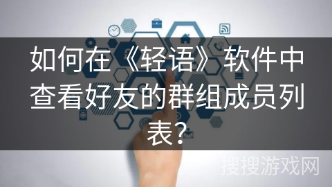 如何在《轻语》软件中查看好友的群组成员列表？