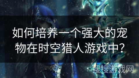 如何培养一个强大的宠物在时空猎人游戏中？