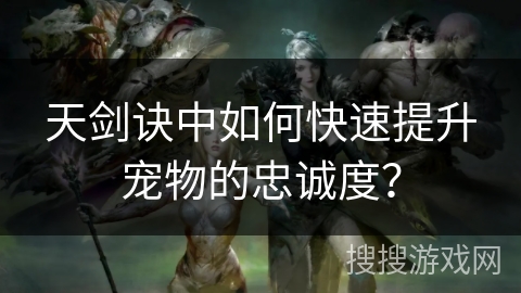 天剑诀中如何快速提升宠物的忠诚度？