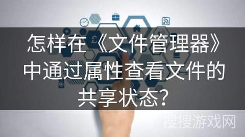 怎样在《文件管理器》中通过属性查看文件的共享状态？