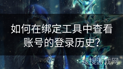 如何在绑定工具中查看账号的登录历史？