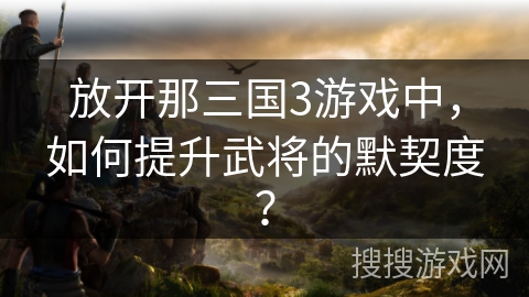 放开那三国3游戏中,如何提升武将的默契度? 放开那三国3游戏中,如何提升武将的默契度?