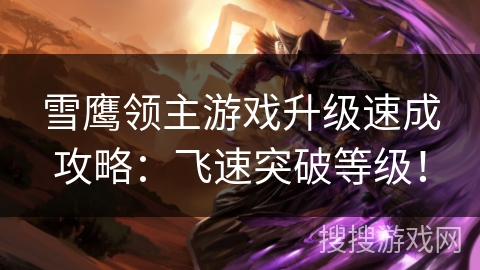 雪鹰领主游戏升级速成攻略：飞速突破等级！