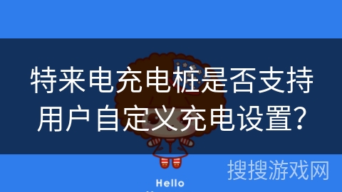 特来电充电桩是否支持用户自定义充电设置？