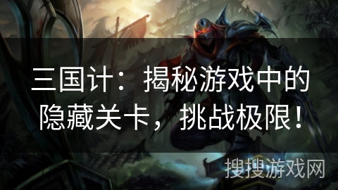 三国计：揭秘游戏中的隐藏关卡，挑战极限！