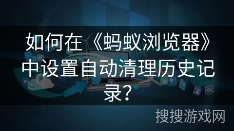 如何在《蚂蚁浏览器》中设置自动清理历史记录？