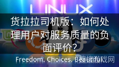 货拉拉司机版：如何处理用户对服务质量的负面评价？