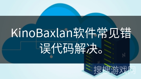 KinoBaxlan软件常见错误代码解决。
