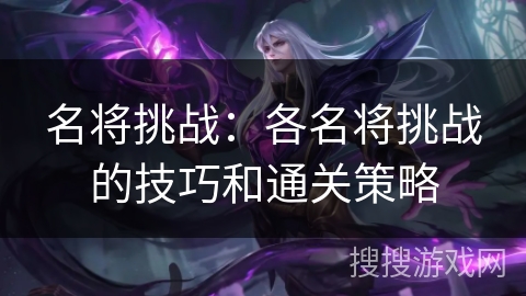 名将挑战：各名将挑战的技巧和通关策略