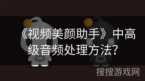 《视频美颜助手》中高级音频处理方法？