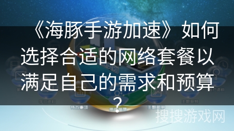 《海豚手游加速》如何选择合适的网络套餐以满足自己的需求和预算? 《海豚手游加速》如何选择合适的网络套餐以满足自己的需求和预算?