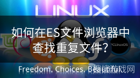 如何在ES文件浏览器中查找重复文件？