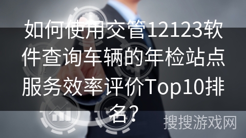 如何使用交管12123软件查询车辆的年检站点服务效率评价Top10排名？