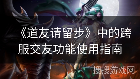 《道友请留步》中的跨服交友功能使用指南