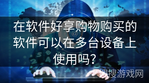 在软件好享购物购买的软件可以在多台设备上使用吗？