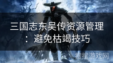 三国志东吴传资源管理：避免枯竭技巧