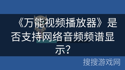 《万能视频播放器》是否支持网络音频频谱显示？