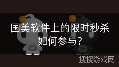 国美软件上的限时秒杀如何参与？