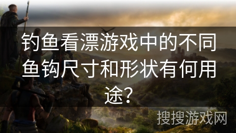钓鱼看漂游戏中的不同鱼钩尺寸和形状有何用途？