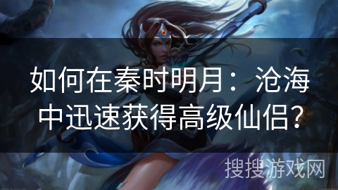 如何在秦时明月：沧海中迅速获得高级仙侣？