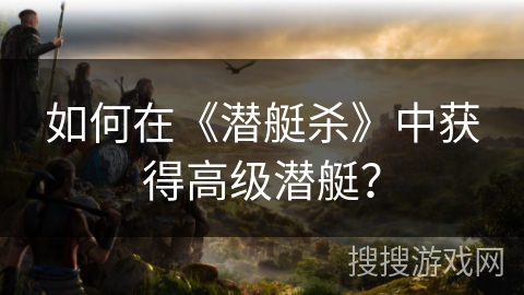 如何在《潜艇杀》中获得高级潜艇? 如何在《潜艇杀》中获得高级潜艇?