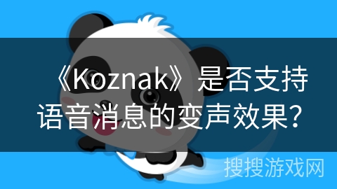 《Koznak》是否支持语音消息的变声效果？