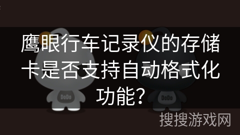 鹰眼行车记录仪的存储卡是否支持自动格式化功能? 鹰眼行车记录仪的存储卡是否支持自动格式化功能?