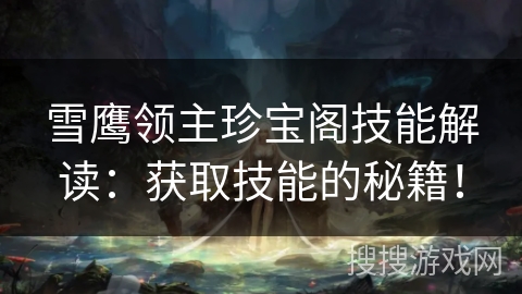 雪鹰领主珍宝阁技能解读：获取技能的秘籍！