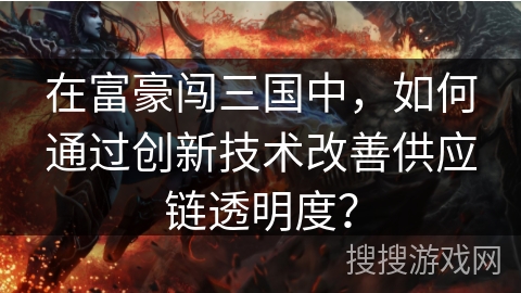 在富豪闯三国中，如何通过创新技术改善供应链透明度？