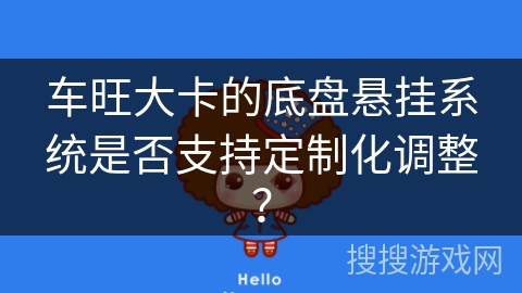 车旺大卡的底盘悬挂系统是否支持定制化调整？