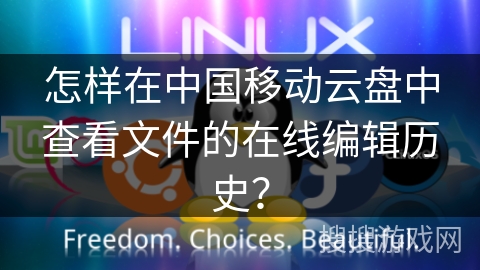 怎样在中国移动云盘中查看文件的在线编辑历史？