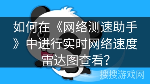 如何在《网络测速助手》中进行实时网络速度雷达图查看？