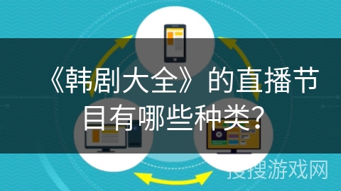 《韩剧大全》的直播节目有哪些种类？
