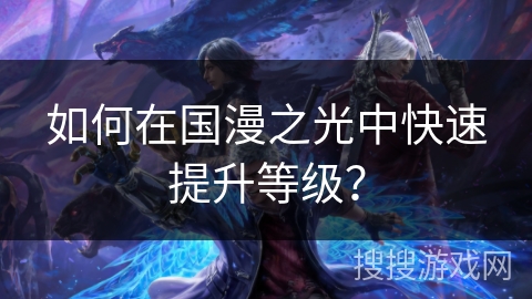 如何在国漫之光中快速提升等级？