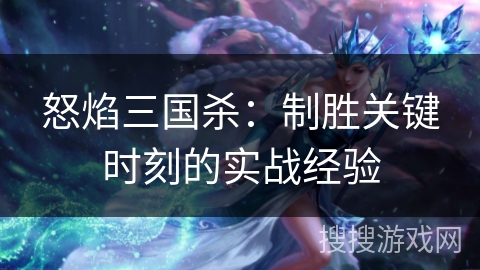 怒焰三国杀：制胜关键时刻的实战经验