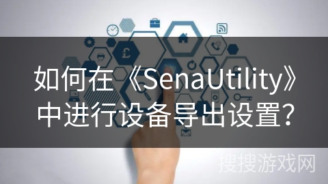 如何在《SenaUtility》中进行设备导出设置? 如何在《SenaUtility》中进行设备导出设置?