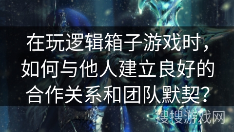 在玩逻辑箱子游戏时，如何与他人建立良好的合作关系和团队默契？