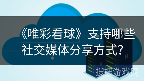 《唯彩看球》支持哪些社交媒体分享方式？