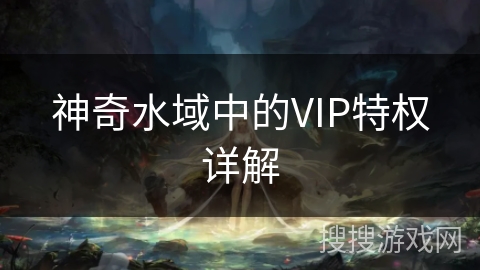 神奇水域中的VIP特权详解
