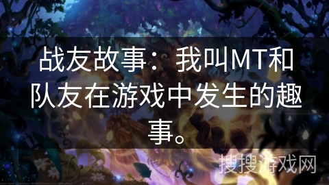 战友故事：我叫MT和队友在游戏中发生的趣事。