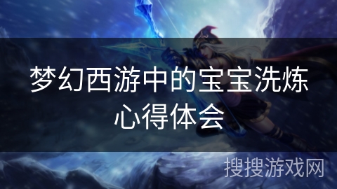梦幻西游中的宝宝洗炼心得体会 梦幻西游中的宝宝洗炼心得体会